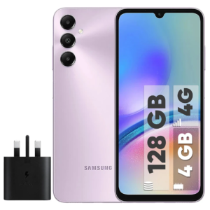 گوشی موبایل سامسونگ مدل Galaxy A05s دو سیم کارت ظرفیت 128 گیگابایت و رم 4 گیگابایت به همراه شارژر سامسونگ